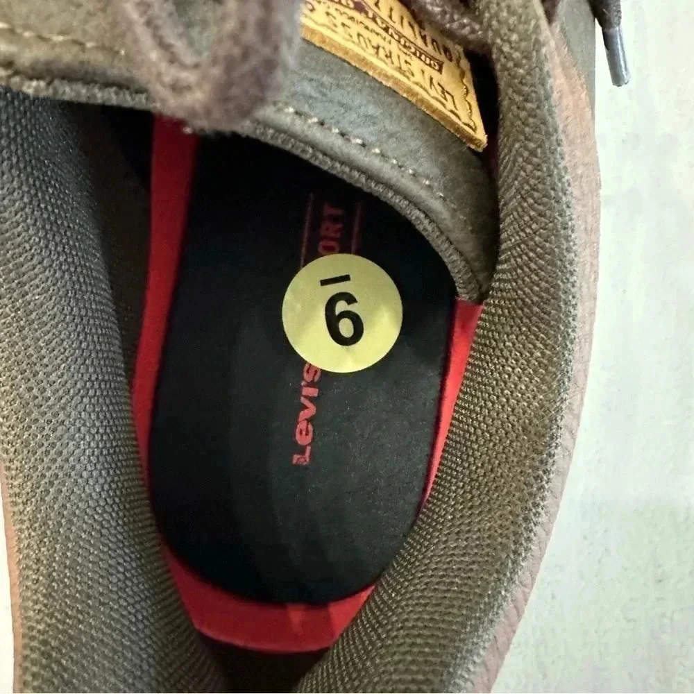 Levi's Men's Comfort Tech Insole Brown Lace-Up Sneaker Shoes Size 9 GUC